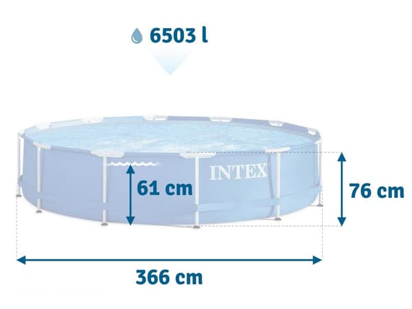 Ramme havepool 366 x 76 cm 6i1 INTEX 28210