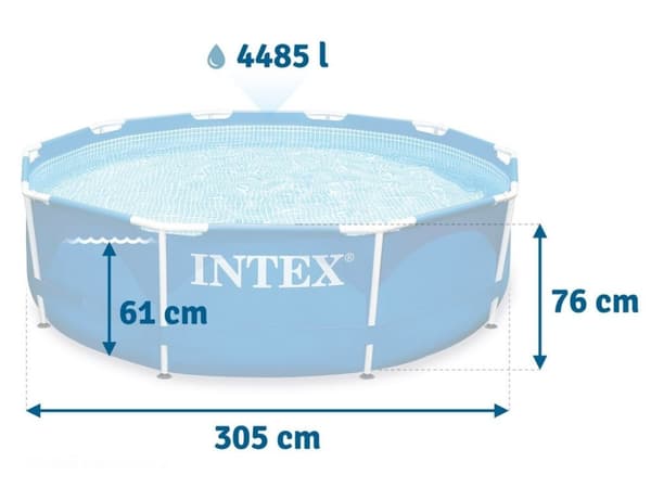 Ram trädgårdspool 305 x 76 cm 15in1 INTEX 28202