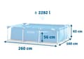 Miniatyrbillede 3 af 5: Ramme havepool 260 x 160 x 65 cm 2-i-1 INTEX 28271