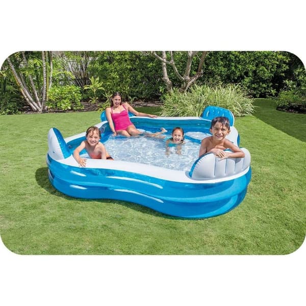 Uppblåsbar pool med sittplatser 229 x 229 x 66 cm INTEX 56475