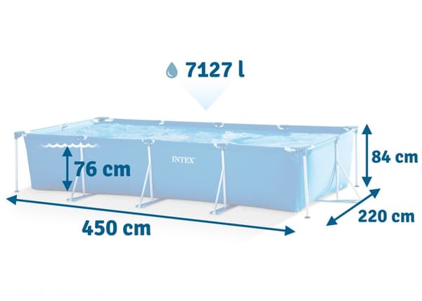 Ramme hagebasseng 450 x 220 x 84 cm INTEX 28273
