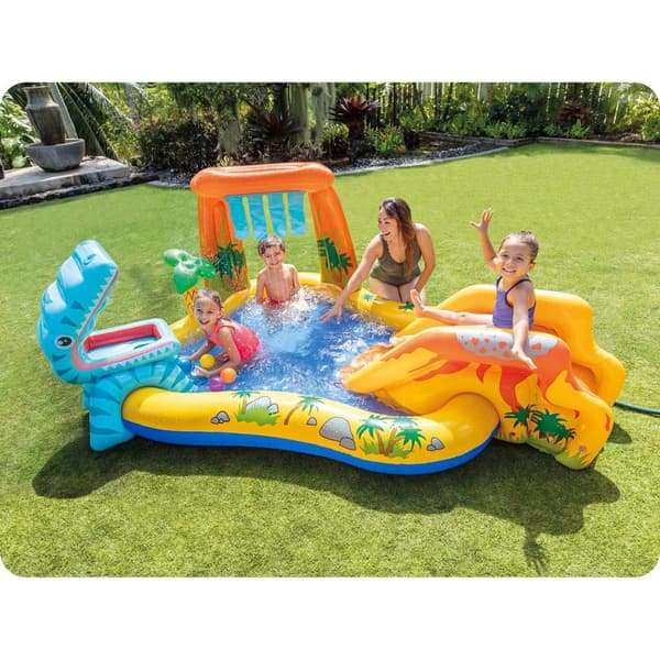Dinosaurer legeplads med rutsjebane 249 x 191 x 109 cm INTEX 57444