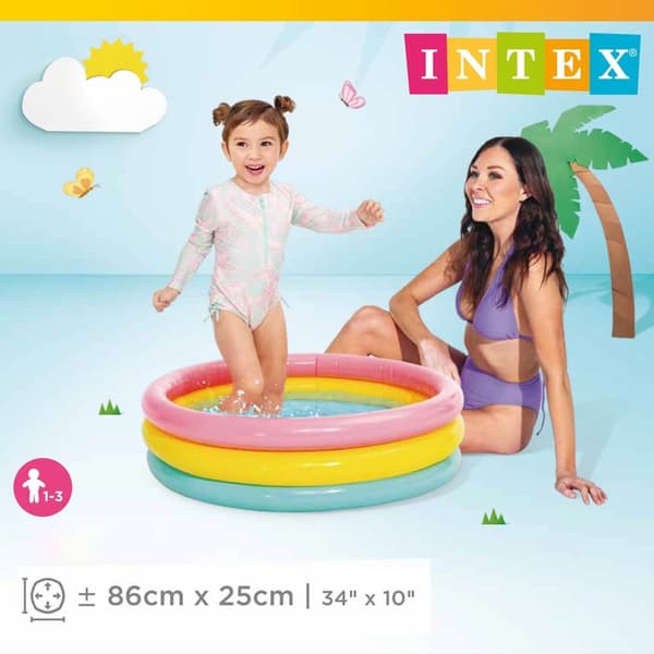 Oppblåsbart dusjkar 3 farger 86 x 25 cm INTEX 58924