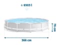 Miniatyrbilde 4 av 7: Prisme Ramme ramme hagebasseng 366 x 76 cm 9in1 INTEX 26712