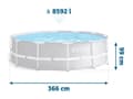 Miniatyrbilde 4 av 8: Prisme Rammeramme hagebasseng 366 x 99 cm 4in1 INTEX 26716