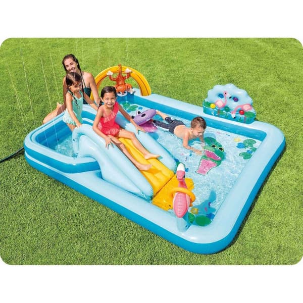 Oppustelig legeplads Jungle 244 x 198 x 71 cm Intex 57161