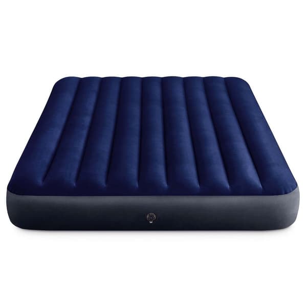 Oppblåsbar madrass 203x152x25 cm med INTEX 64765 stempelpumpe