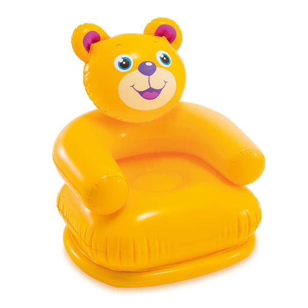 Uppblåsbar barnstol Happy Animals 65 x 64 cm Intex 68556 nallebjörn