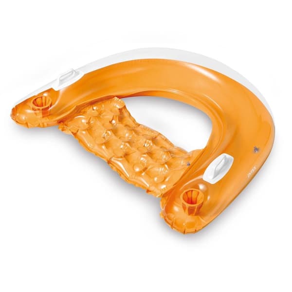 Svømmestol med håndtak 147 x 99 cm INTEX 58859 oransje