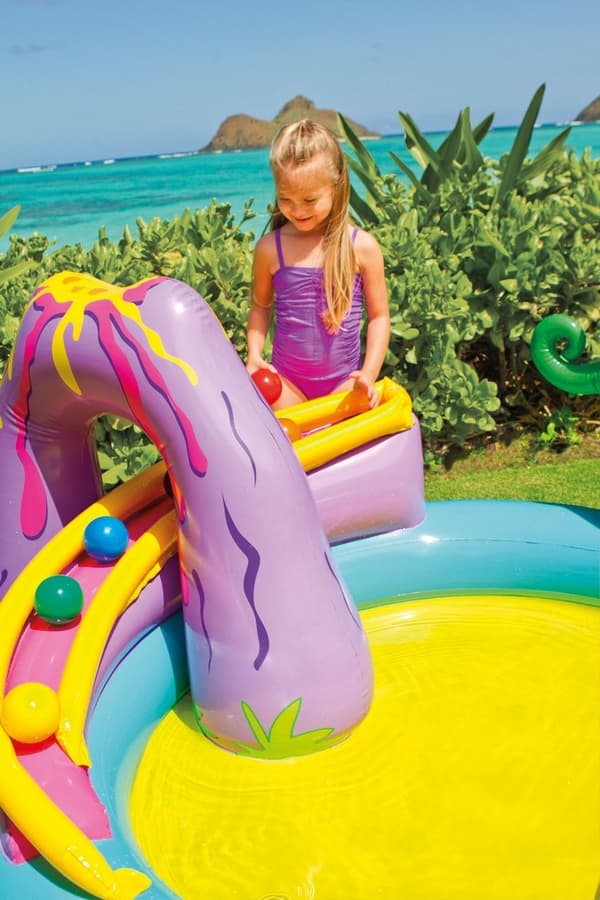 Oppustelig legeplads Dinosaurer 333 x 229 x 112 cm INTEX 57135