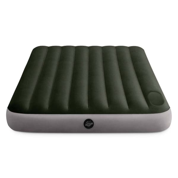Oppblåsbar madrass 191x137x25 cm med innebygget fotpumpe INTEX 64762