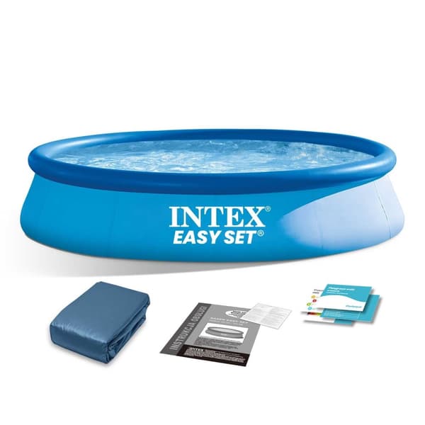 Utbyggnad trädgårdspool 396 x 84 cm INTEX 28143 2IN1