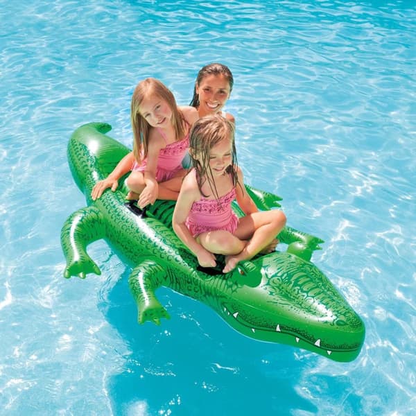 Uppblåsbar krokodil för simning 203 x 114 cm INTEX 58562