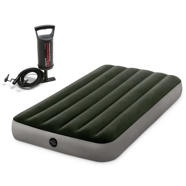 Oppblåsbar madrass 191x137x25 cm med stempelpumpe INTEX 664108
