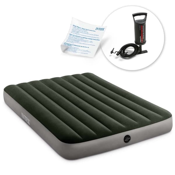 Oppblåsbar madrass 191x137x25 cm med stempelpumpe INTEX 664108