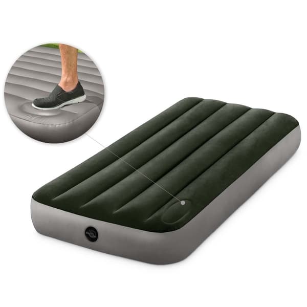 Oppustelig madras 191x79x25 cm med indbygget fodpumpe INTEX 64760
