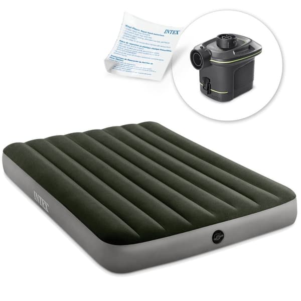 Uppblåsbar madrass 191x137x25 cm med elektrisk pump INTEX 64778