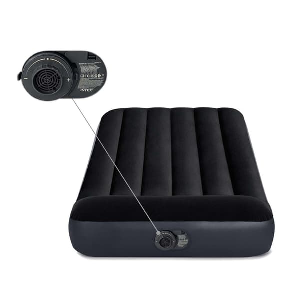 Oppblåsbar madrass 191x99x25 cm med innebygd elektrisk pumpe INTEX 64146ND