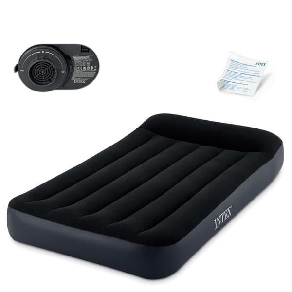 Oppblåsbar madrass 191x99x25 cm med innebygd elektrisk pumpe INTEX 64146ND