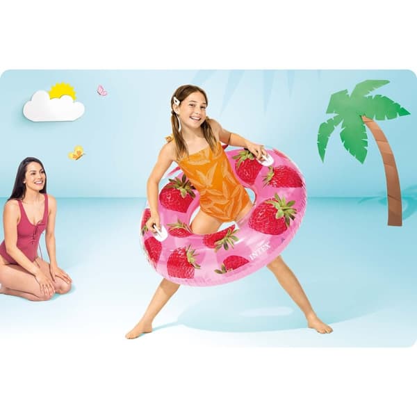 Jordbær svømmering 107 cm INTEX 56261