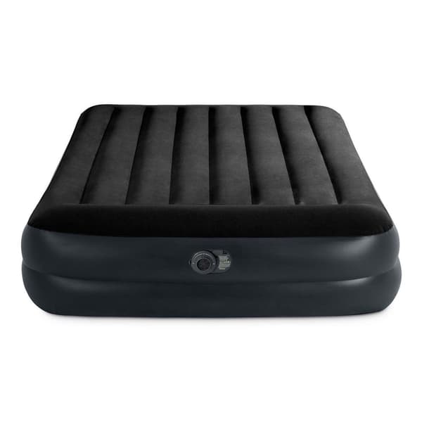 Oppblåsbar madrass 203x152x42 cm med innebygd elektrisk pumpe INTEX 64124
