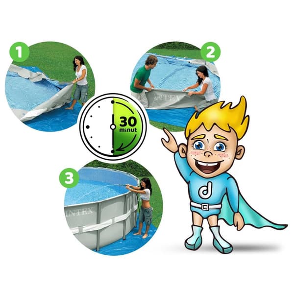 Stomme trädgårdspool 305 x 76 cm 15in1 INTEX 26702 + bubbelmaskin GRATIS