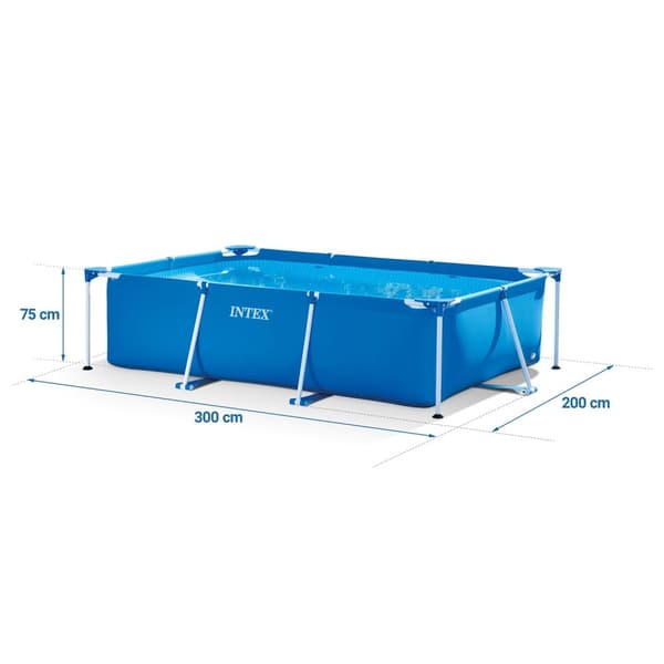 Ramme hagebasseng 300 x 200 x 75 cm 15in1 INTEX 28272 + boblemaskin GRATIS