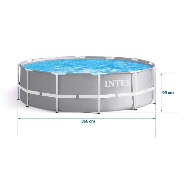 Ramme havepool 366 x 99 cm 17in1 INTEX 26716 + boblemaskine GRATIS