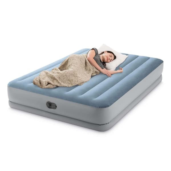 Oppustelig madras 203x152x36 cm med indbygget elektrisk pumpe INTEX 64159
