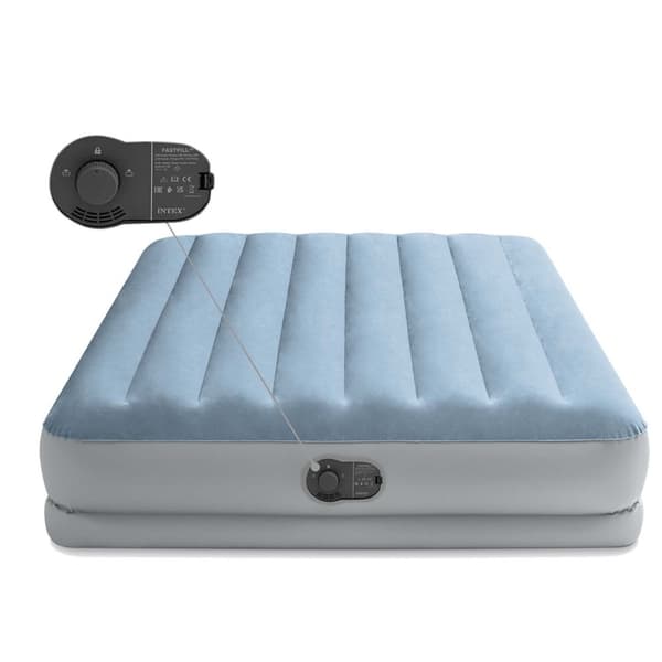 Oppustelig madras 203x152x36 cm med indbygget elektrisk pumpe INTEX 64159