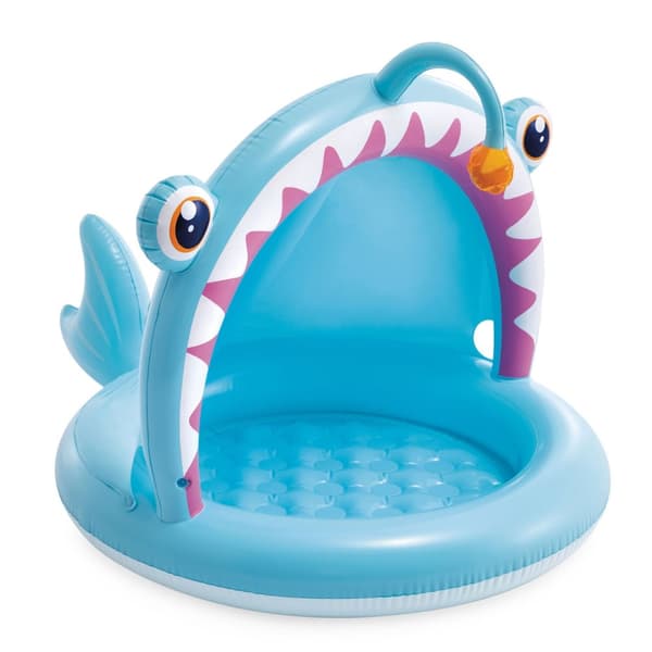 Plaskebasseng med tak Fiskefisker 102 x 94 cm Intex 58419