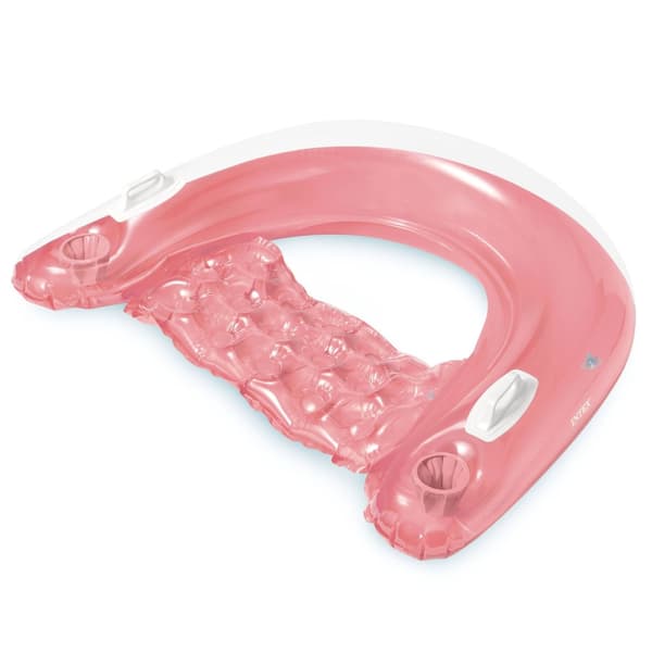 Svømmestol med håndtag 147 x 99 cm pink INTEX 58859