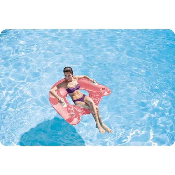 Svømmestol med håndtag 147 x 99 cm pink INTEX 58859