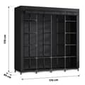 Miniatyrbilde 3 av 8: Stor tekstilgarderobe Massido MS-804 sort