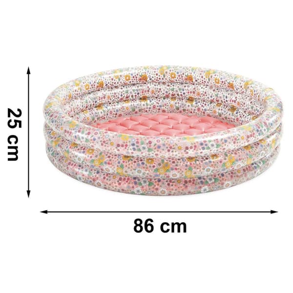 Oppustelig soppebassin med blomster 86x25 cm INTEX 58427