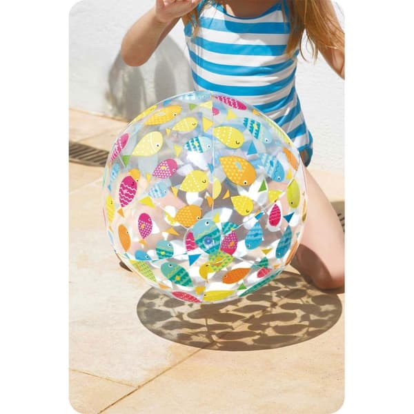 Uppblåsbar badboll med glada fiskar 51 cm INTEX 59040
