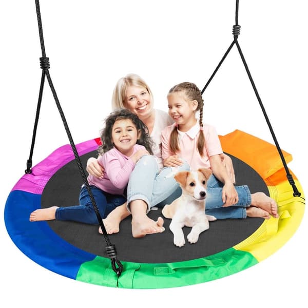 Swingo XXL monivärinen haikaranpesäkeinu 120 cm