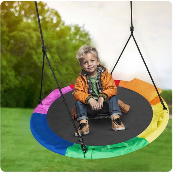 Swingo XXL monivärinen haikaranpesäkeinu 120 cm