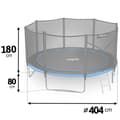 Miniatyrbild 3 av 9: Trädgårdstrampolin 13ft/404cm med utomhusnät och stege Neo-Sport