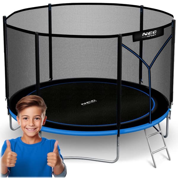 Hagetrampolin 10ft/312cm med utendørs nett og stige Neo-Sport