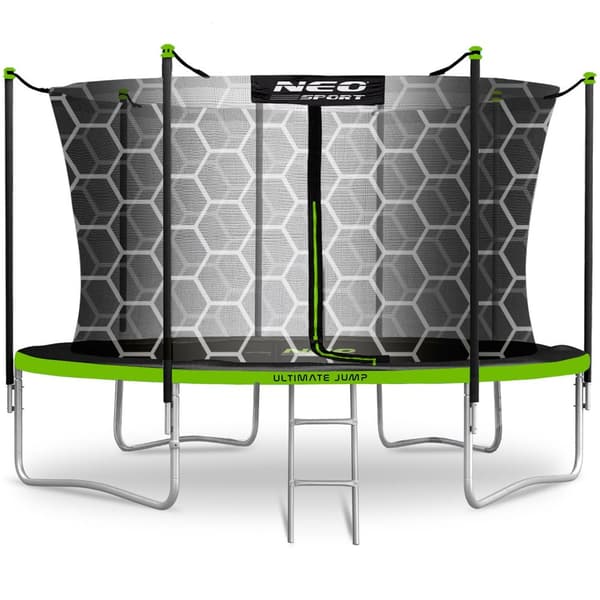 Puutarhatrampoliini 14ft/435cm sisäverkolla ja tikkailla Neo-Sport