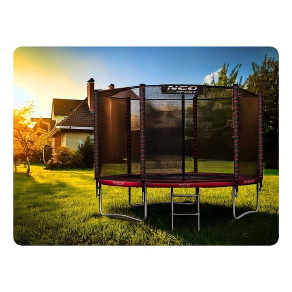 Havetrampolin 10ft/312cm med udendørs net og stige Neo-Sport