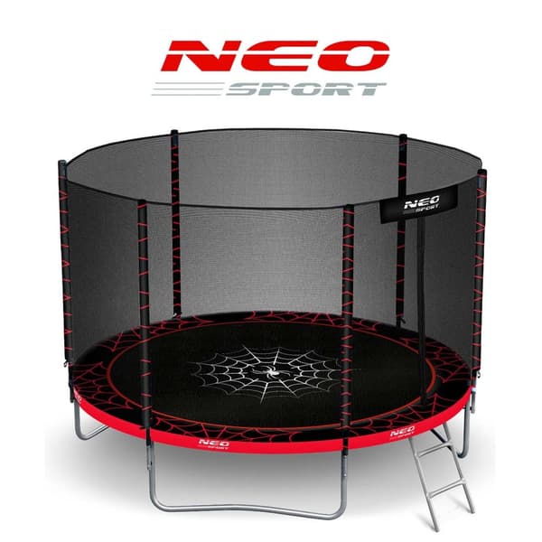 Havetrampolin 10ft/312cm med udendørs net og stige Neo-Sport