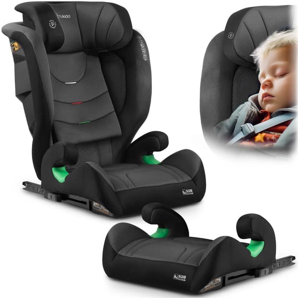 Nukido Louis Soft Bilsete Svart/Grå 15-36kg ISOFIX