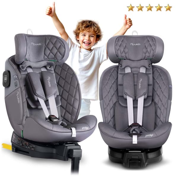 Nukido Prestige Line Bilbarnstol Grå 0-36kg ISOFIX
