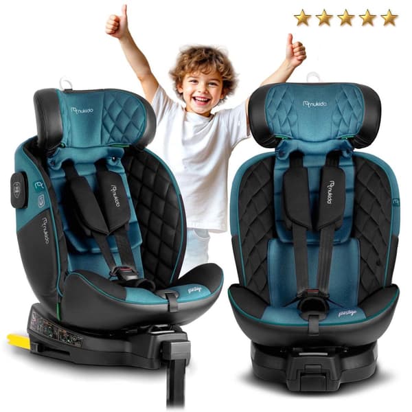 Nukido Prestige Line turvaistuin musta/sininen 0-36kg ISOFIX