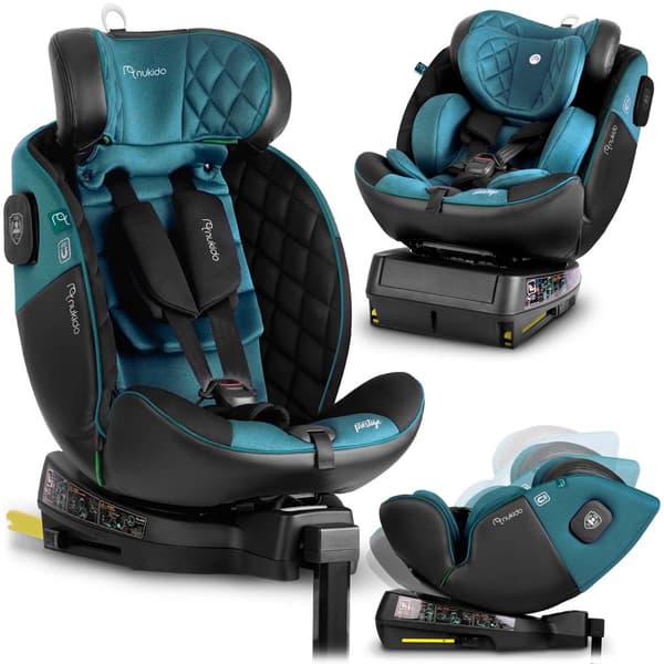 Nukido Prestige Line turvaistuin musta/sininen 0-36kg ISOFIX