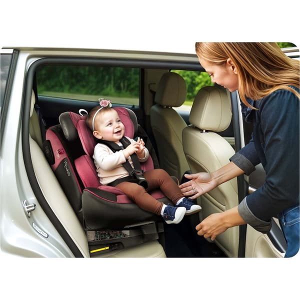 Nukido Prestige Line Autostol Sort/Pink 0-36kg ISOFIX