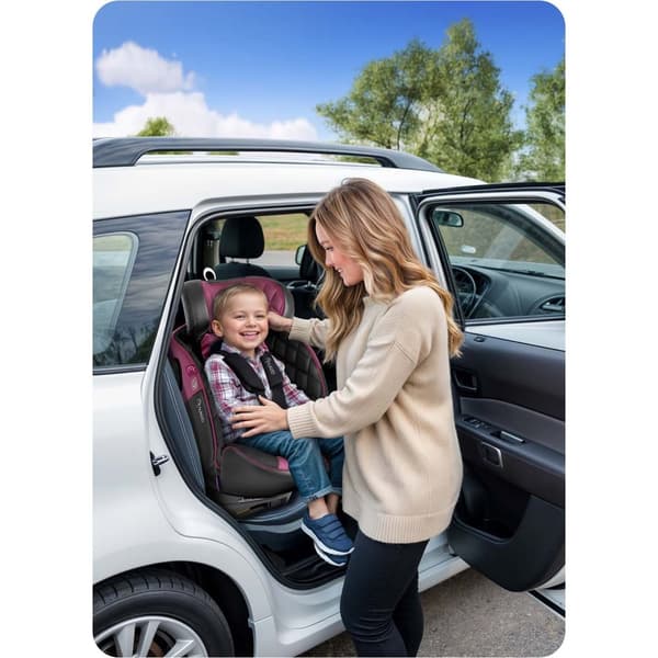 Nukido Prestige Line Autostol Sort/Pink 0-36kg ISOFIX