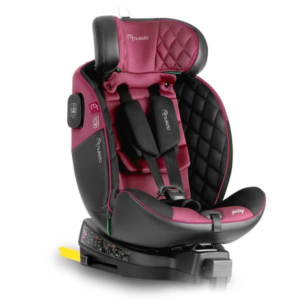 Nukido Prestige Line Autostol Sort/Pink 0-36kg ISOFIX